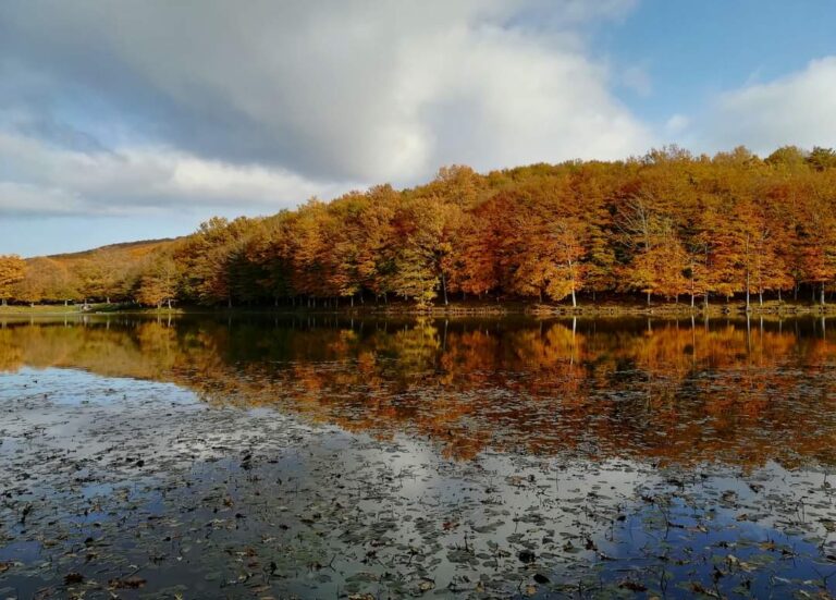 Primo foliage al Lago Maulazzo sui Nebrodi