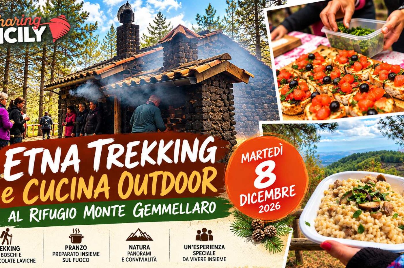 Etna Trekking e Cucina Outdoor al Rifugio Monte Gemmellaro